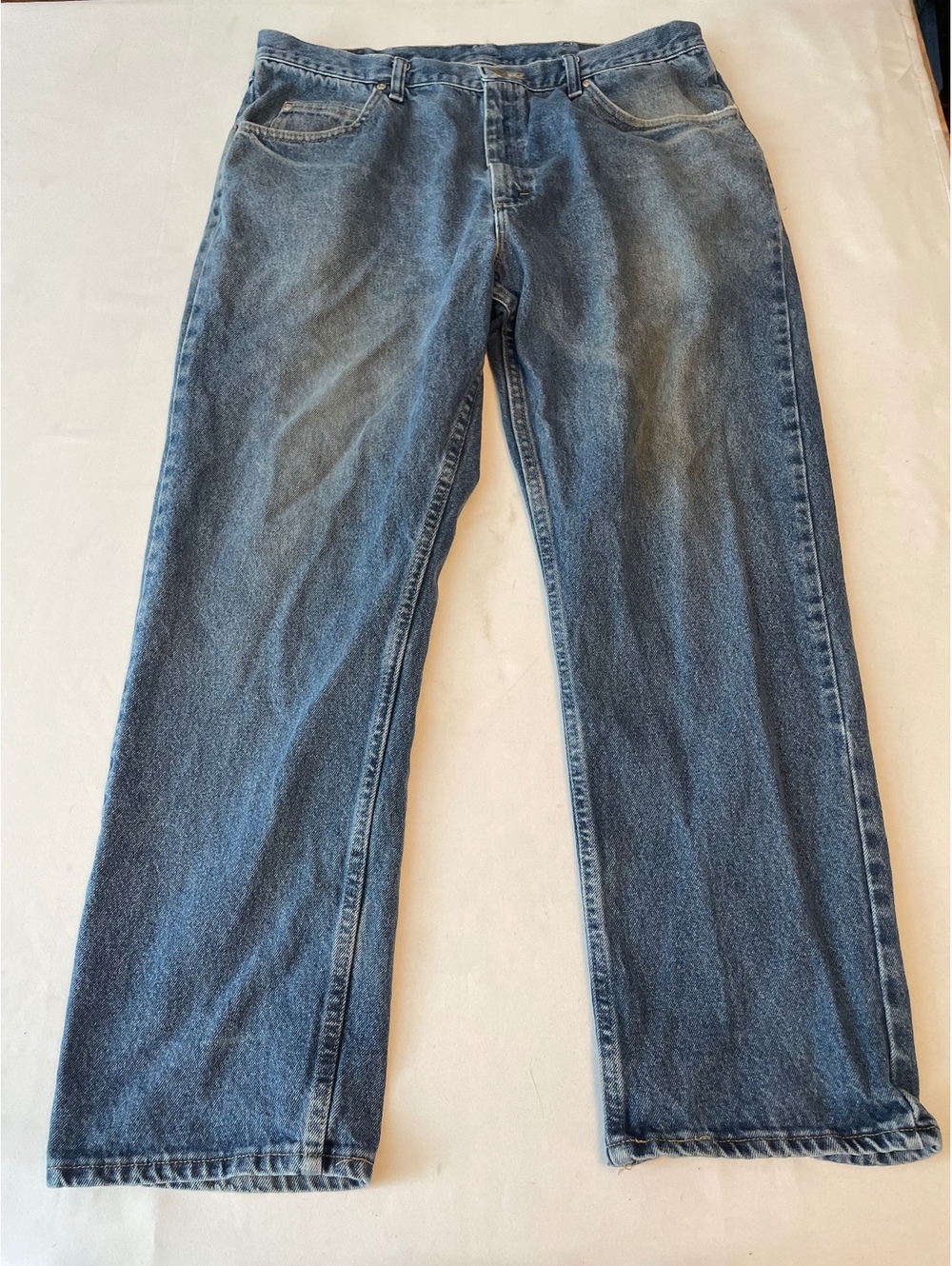 Wrangler Relaxed Fit Blue Denim Jeans Size 38x30
